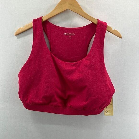 ID Ideology Sweat Set Low Impact Sports Bra -Watermelon Pop- Plus Size 1X - NWT - Picture 1 of 5